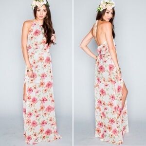 Show Me Your MuMu Pink Floral Backless Dress